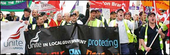 Socialist Party on anti-war demonstration in 2005. Photo, Alison Hill