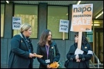 Napo members striking against privatisation in 2013, photo Paul Mattsson