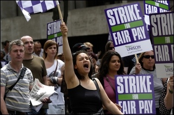 Unison pay strike, photo Paul Mattsson, photo Paul Mattsson