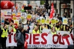 Socialist Party members march to say Tories out! photo Mathan Nathan, photo Mathan Nathan