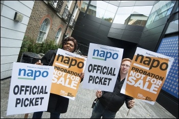 Napo members' on strike, photo Paul Mattsson