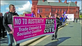 TUSC lobby the Welsh assembly in 2015, Socialist party Wales