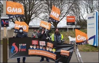 British Gas strike Leicester February 2021, photo Steve Score