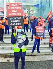 British Gas workers on strike. Photo Iain Dalton