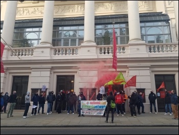 Sparks protest in London 17 March, photo Isai Priya
