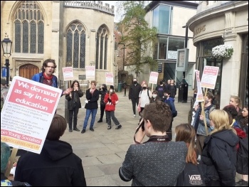 Protest in York, photo York Young Socialists