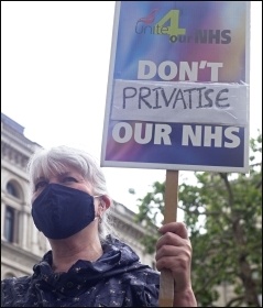 NHS demo, London, 3.7.21, photo Paul Mattsson